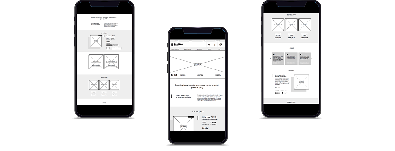 Corteva Agriscience design wersji mobile